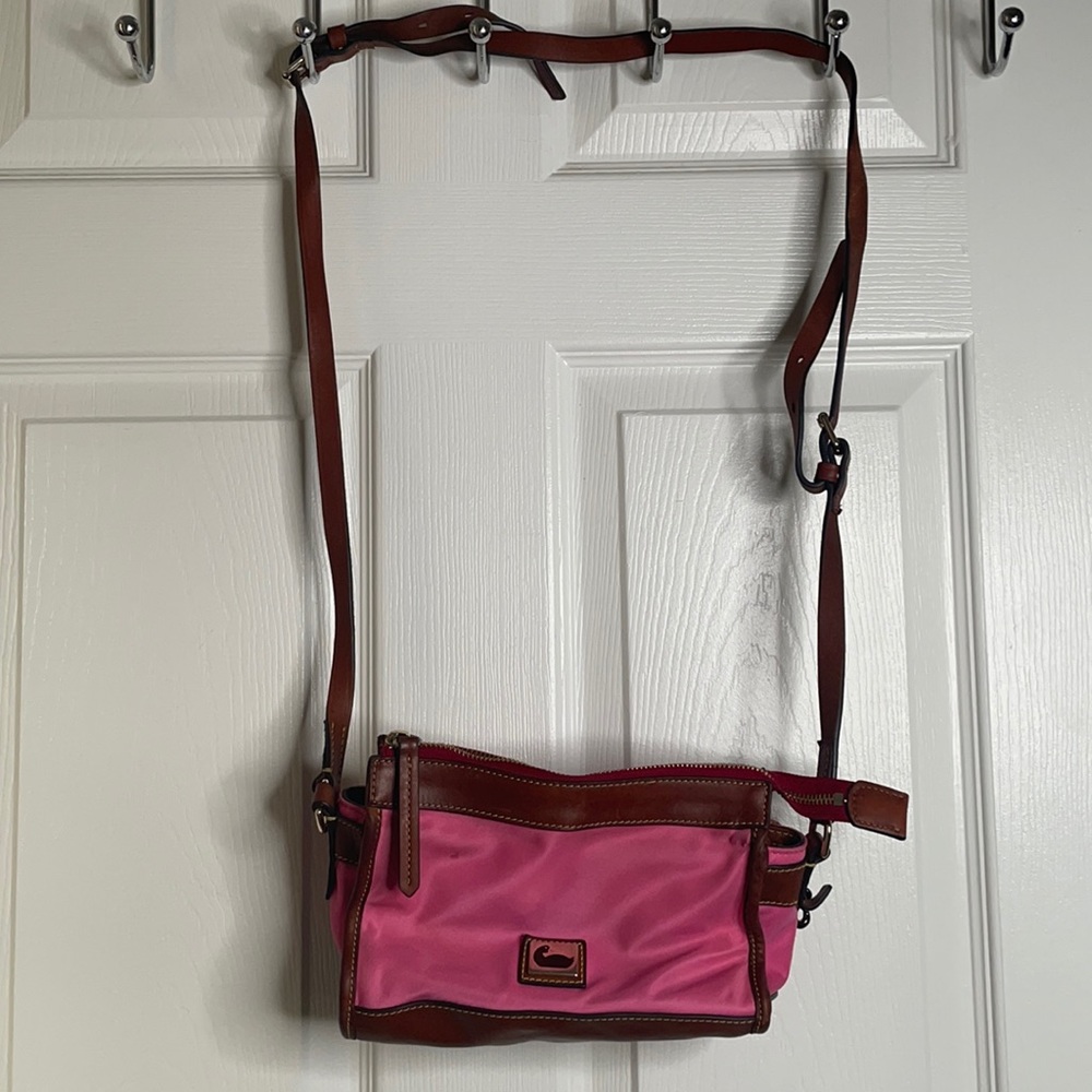 Dooney & Bourke Pink and Brown Crossbody Bag